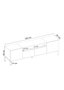 Nordure Rivoli Soporte para TV Milano Walnut y Negro